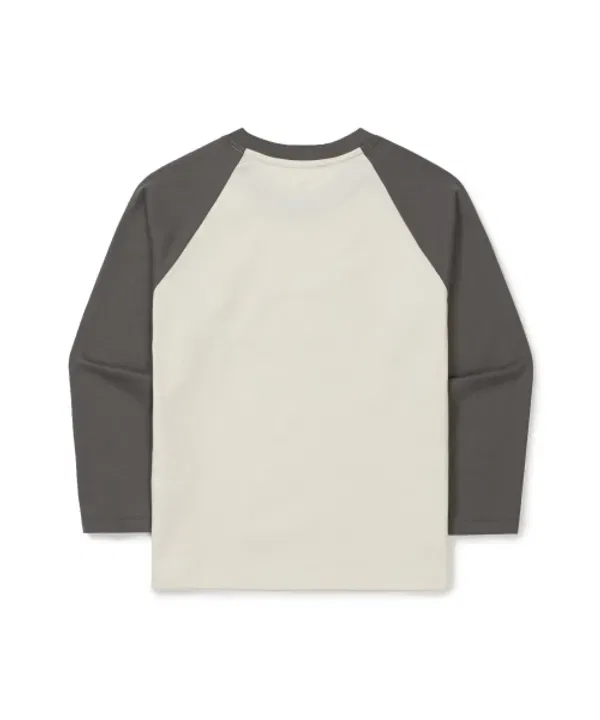 Детская футболка с реглан-рукавом, s25fkftl81 Snowpeak Apparel Kids, charcoal — фото 3