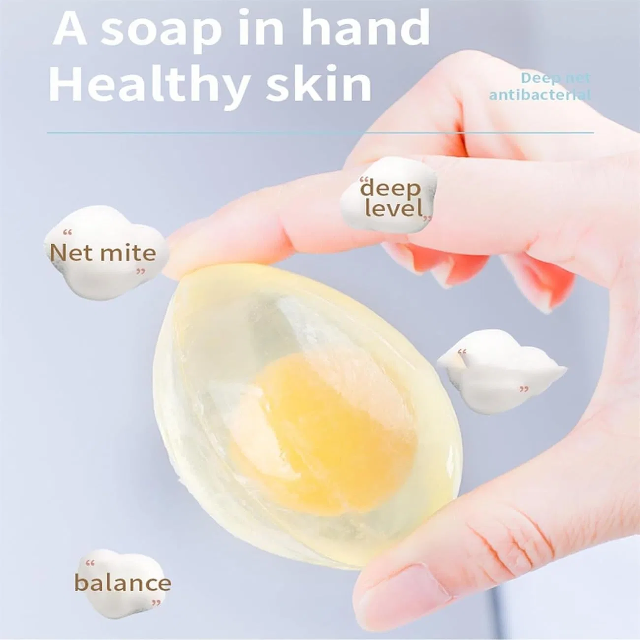 Мыло яичное, Egg Shape Scented Botanical Soap, Eeiiey, 3 шт, 80 г, Белый — фото 2