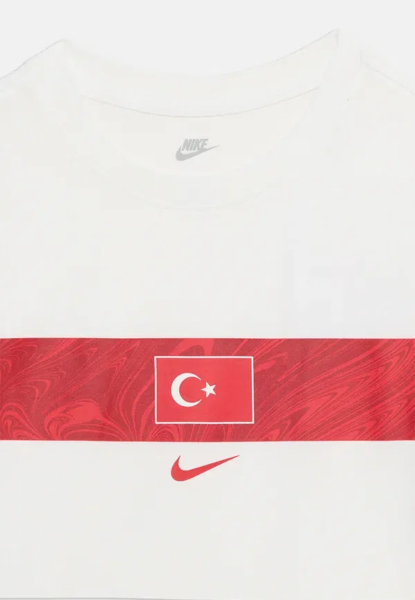 Футболка хлопковая Turkiye Crest Tee Nike Performance, белый/спорт-красный — фото 4