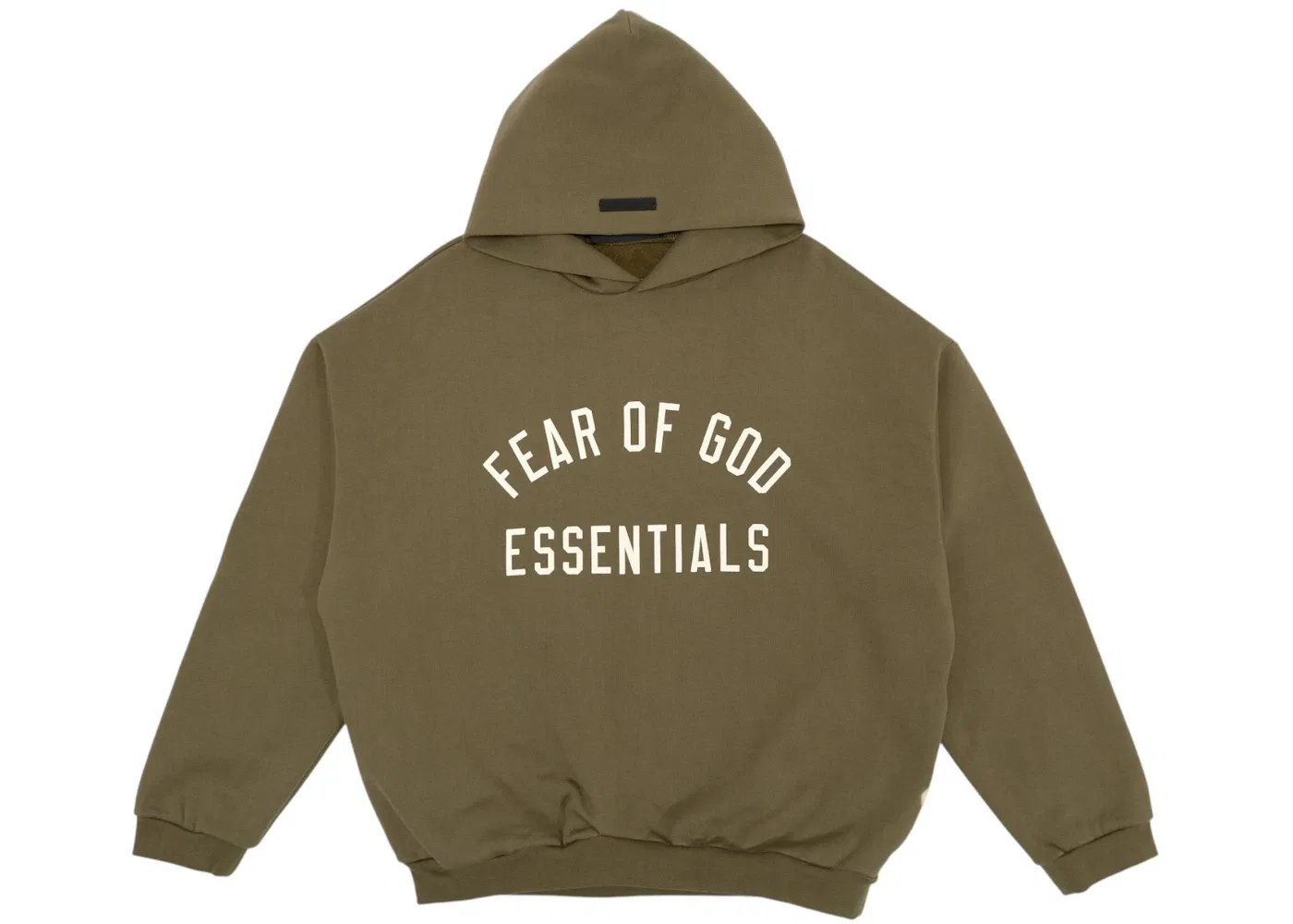 Мужской худи из плотного футера Fear of God Essentials Heavy Fleece Hoodie, Military