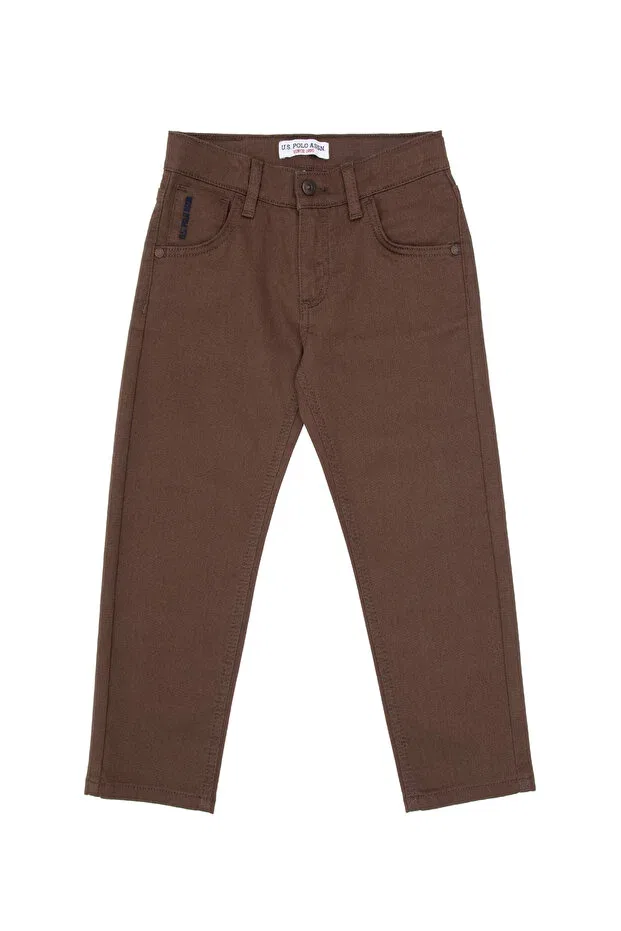 Детские брюки для мальчиков хлопковые U.S. Polo Assn., Coconut — фото 4