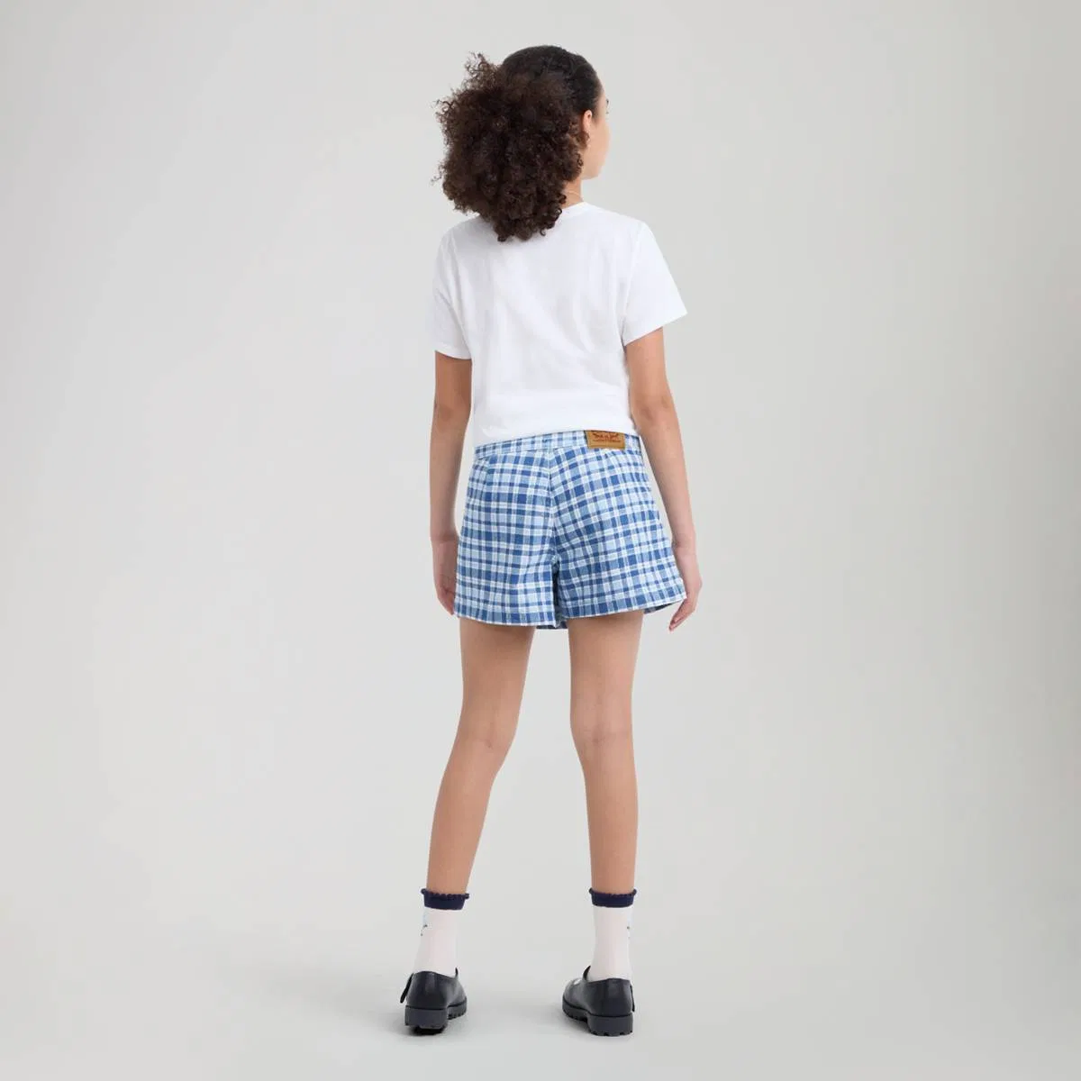Шорты-Юбка в клетку для девочек 7-16 лет Levi's, Drew Me In - Medium Wash — фото 3