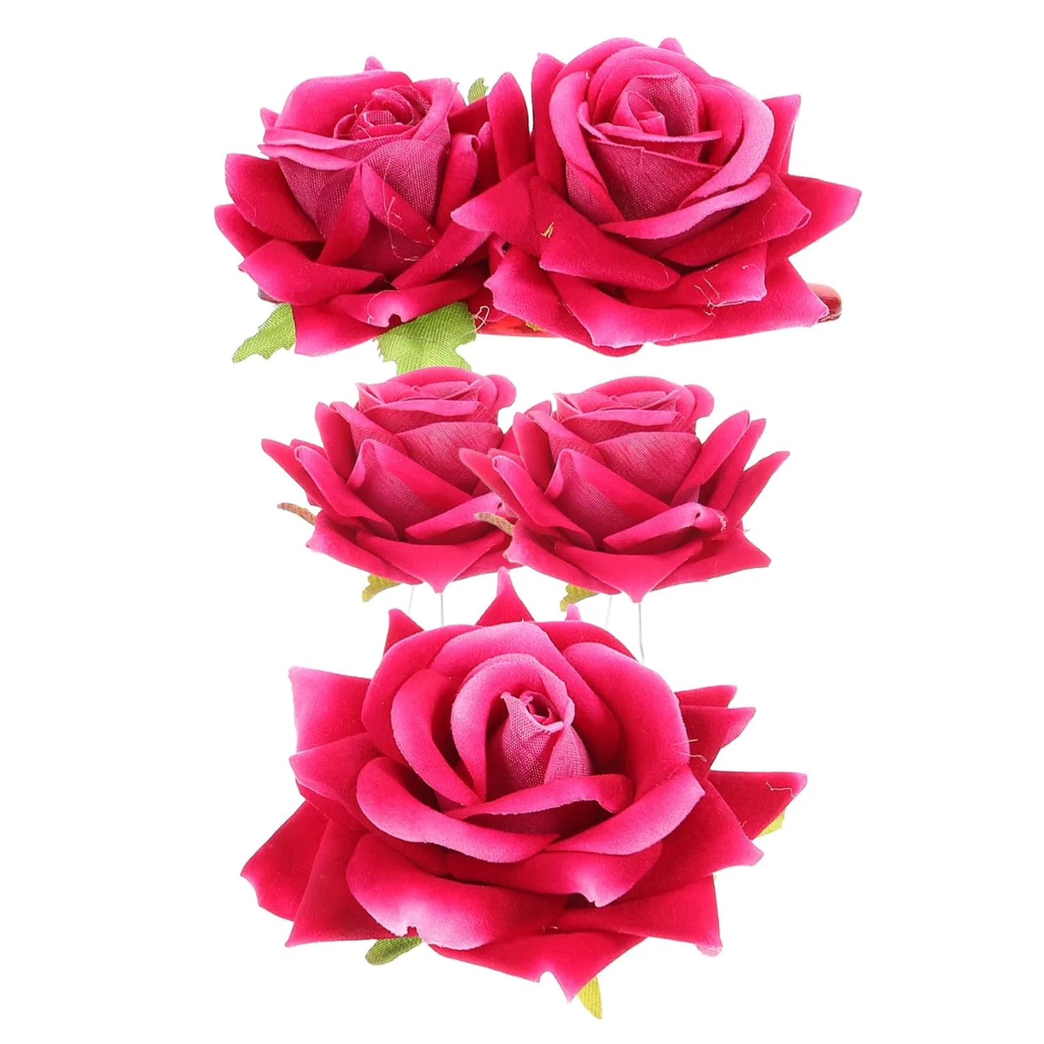 Набор заколок для волос Роза, VALICLUD, 4 шт, 40 г, Rosy