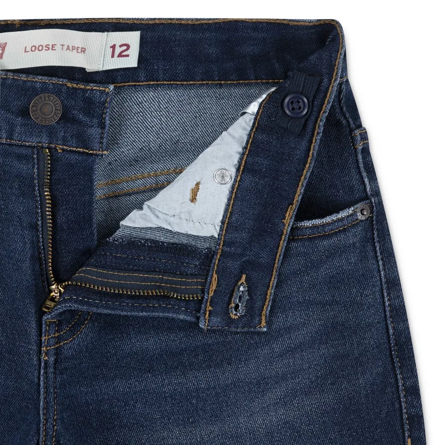 Детские джинсы свободного кроя синего цвета Levi'S Kids — фото 3