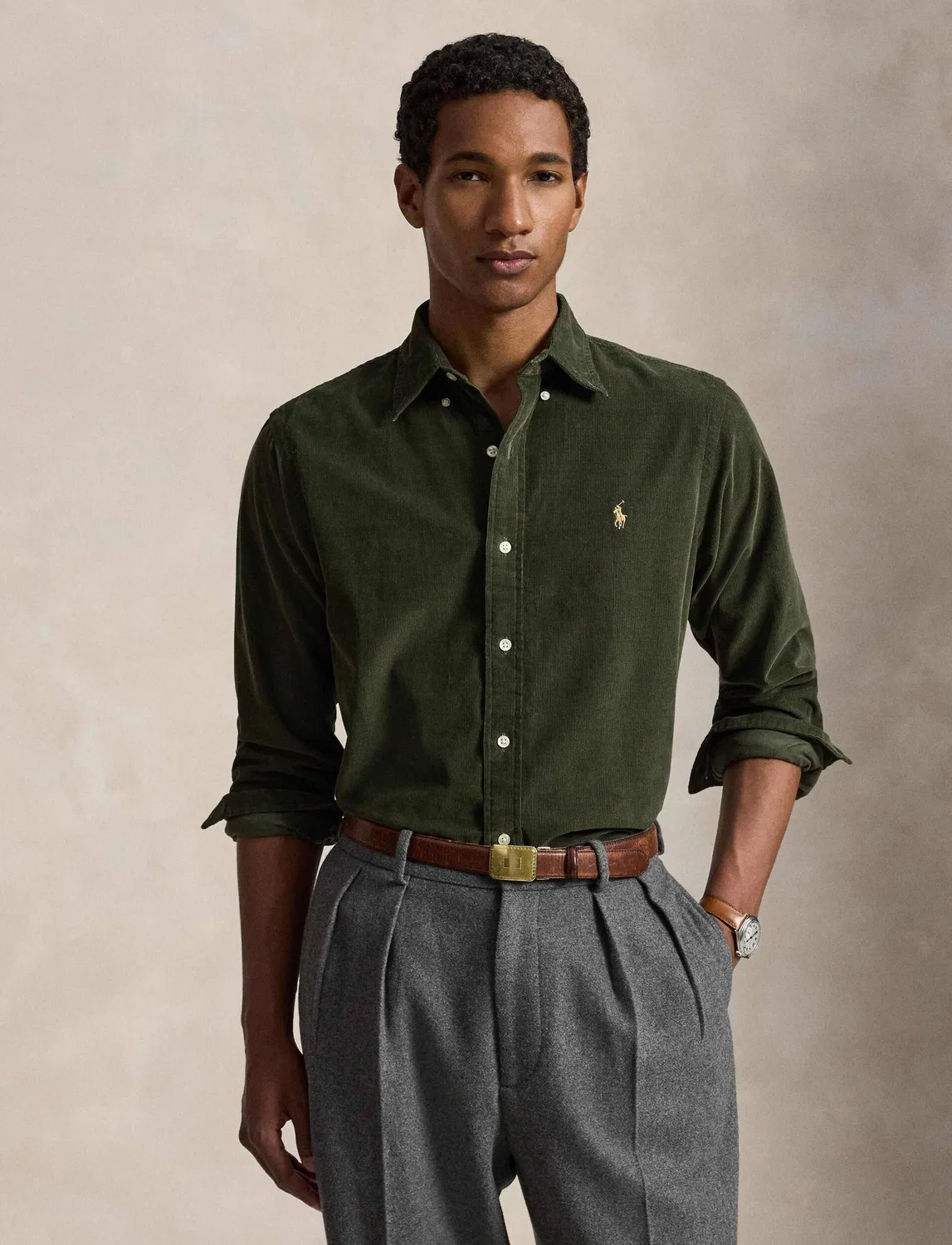 Рубашка с длинным рукавом Polo Ralph Lauren, Verde Oliva