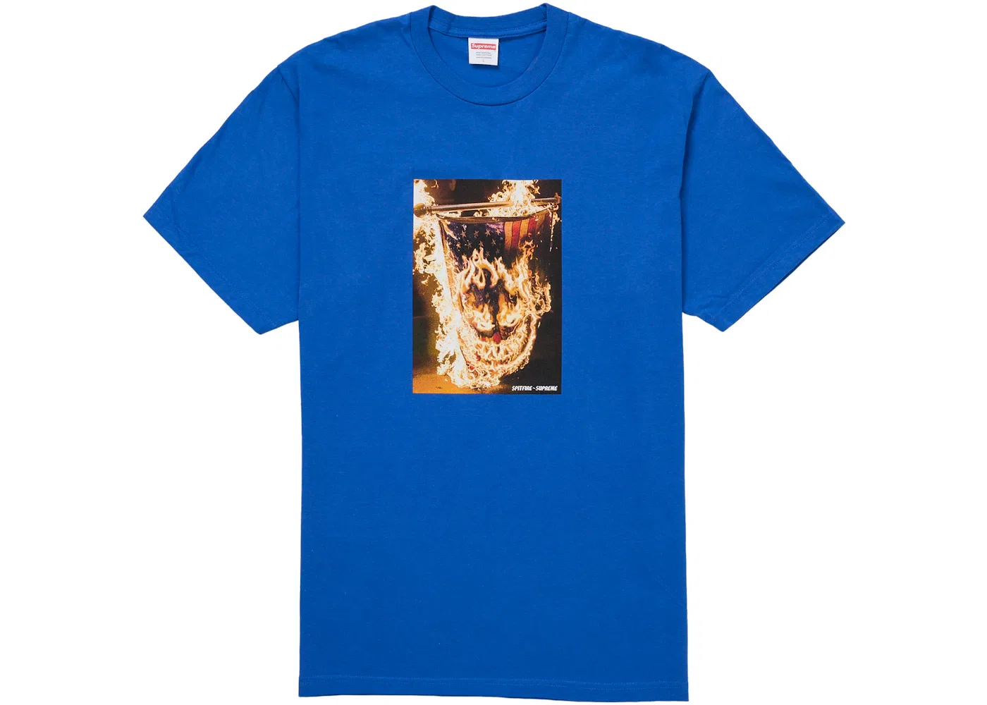 Мужская футболка с принтом Supreme Spitfire Flag Tee, Blue