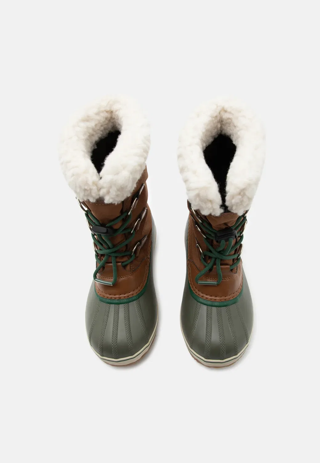 Детские ботинки унисекс на шнуровке для подростков Sorel, Tan/Stone Green — фото 4