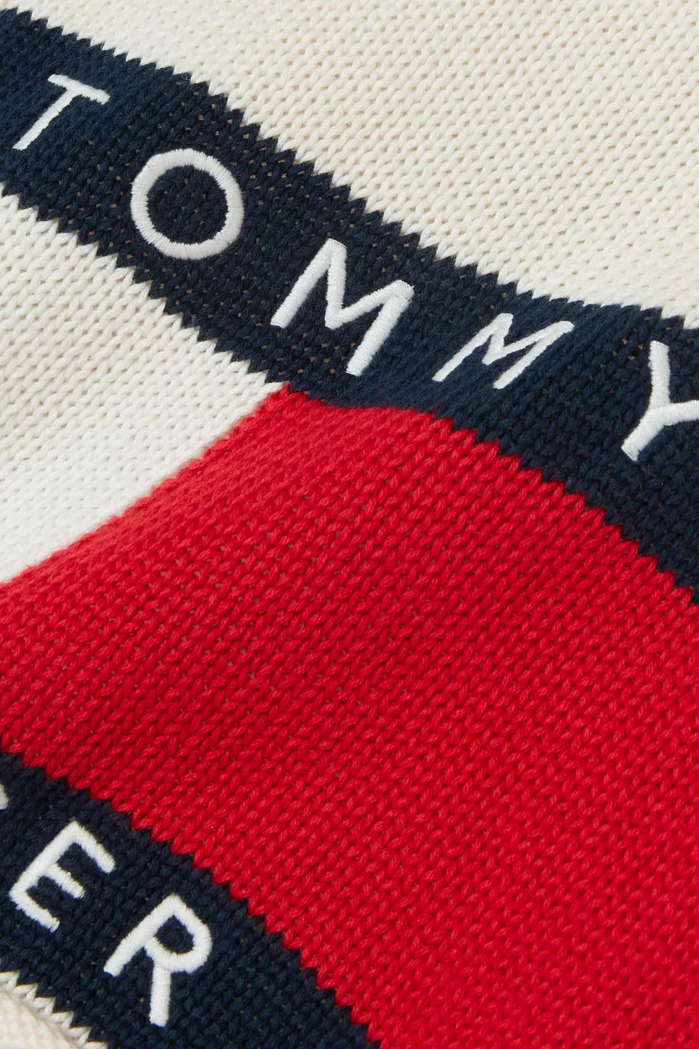 Свитер вязаный с принтом флага Heritage Flag Tommy Hilfiger, нейтральный — фото 3