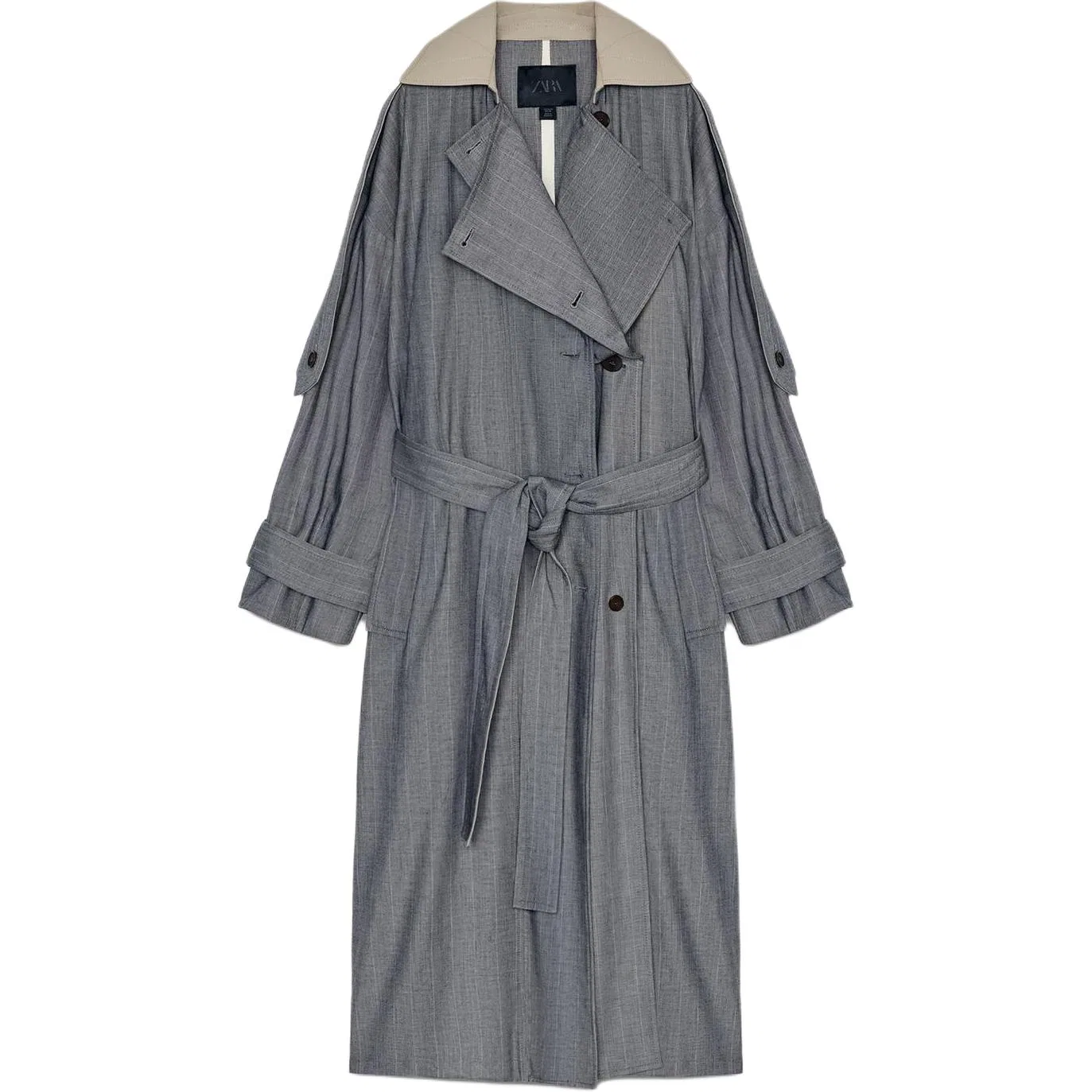 Женский тренч ZW LIMITED EDITION ZARA, серый
