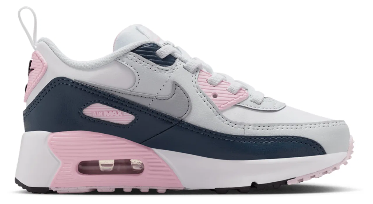 Кроссовки для мальчиков Air Max 90 EasyOn Nike, цвет White/Wolf Grey/Pink Foam