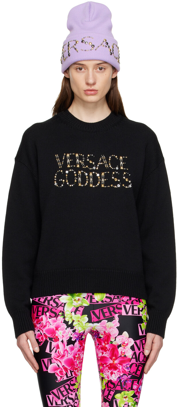 

Черный свитер \Богиня\"" Versace