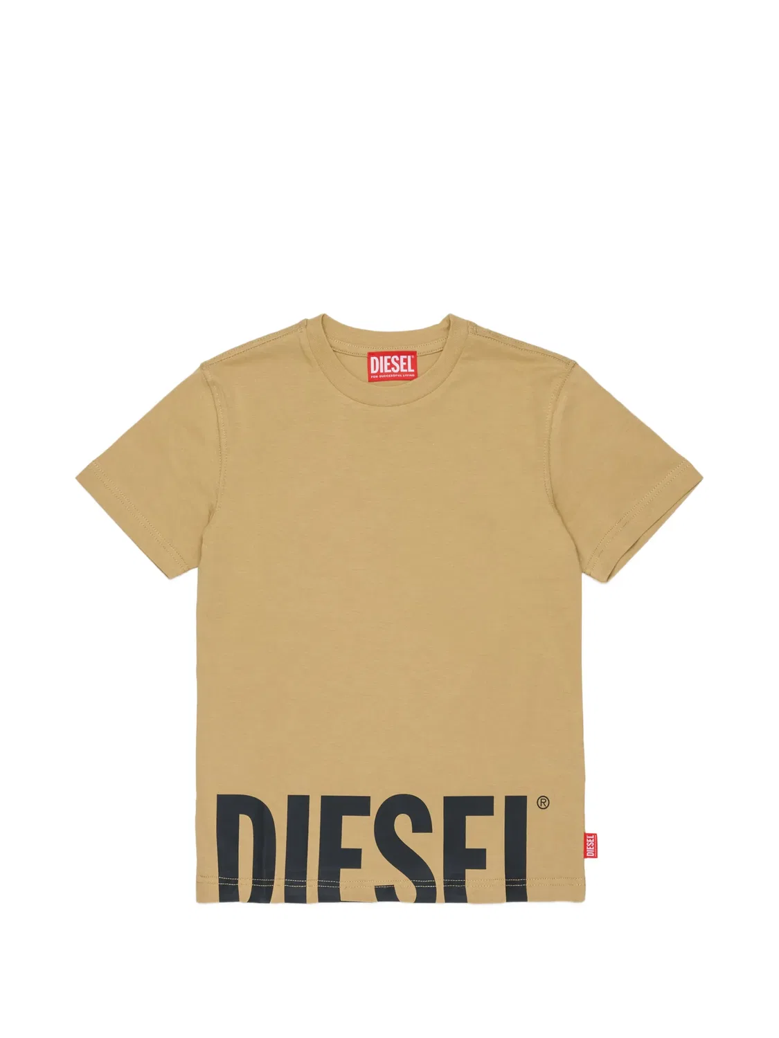 Футболка с логотипом Diesel Kids, нейтральные цвета