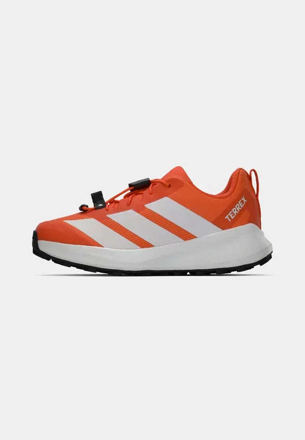 Кроссовки Agravic унисекс для бега по неровным поверхностям Adidas Terrex, белый/черный/оранжевый — фото 2