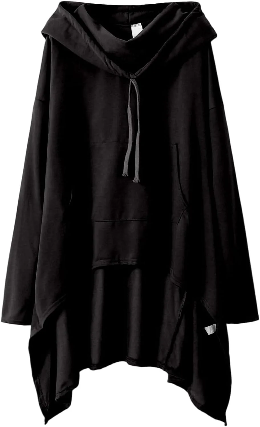 Длинный худи для женщин oversize с асимметричным кроем — фото 3