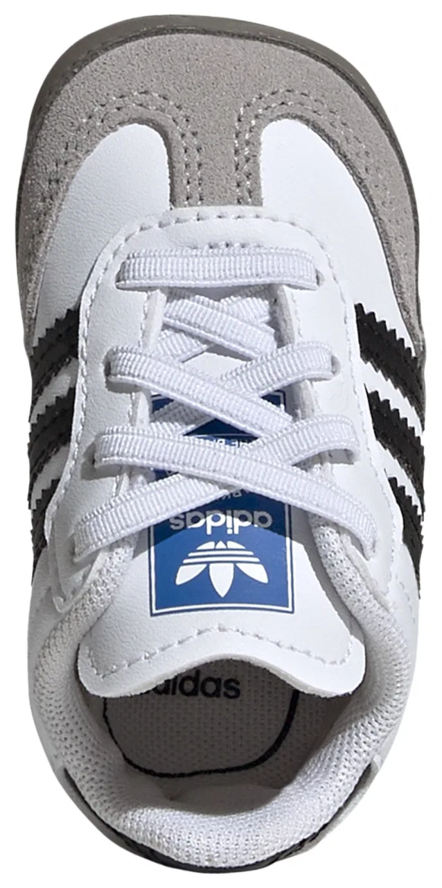 Кроссовки для малышей Samba Crib Adidas, цвет White/Black/Clear Granite — фото 4