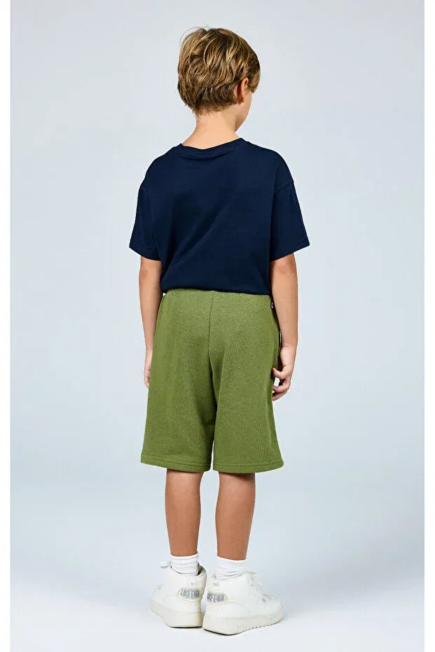 Детские шорты для девочек хлопковые Icons bermuda green kids shorts-306766-gs573 Champion, Green-47 — фото 2
