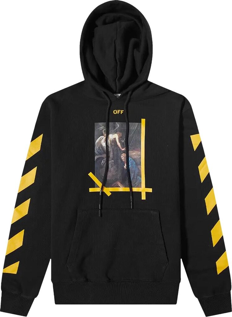 

Худи Off-White Diag Arrow Slim Hoodie 'Black/White', черный