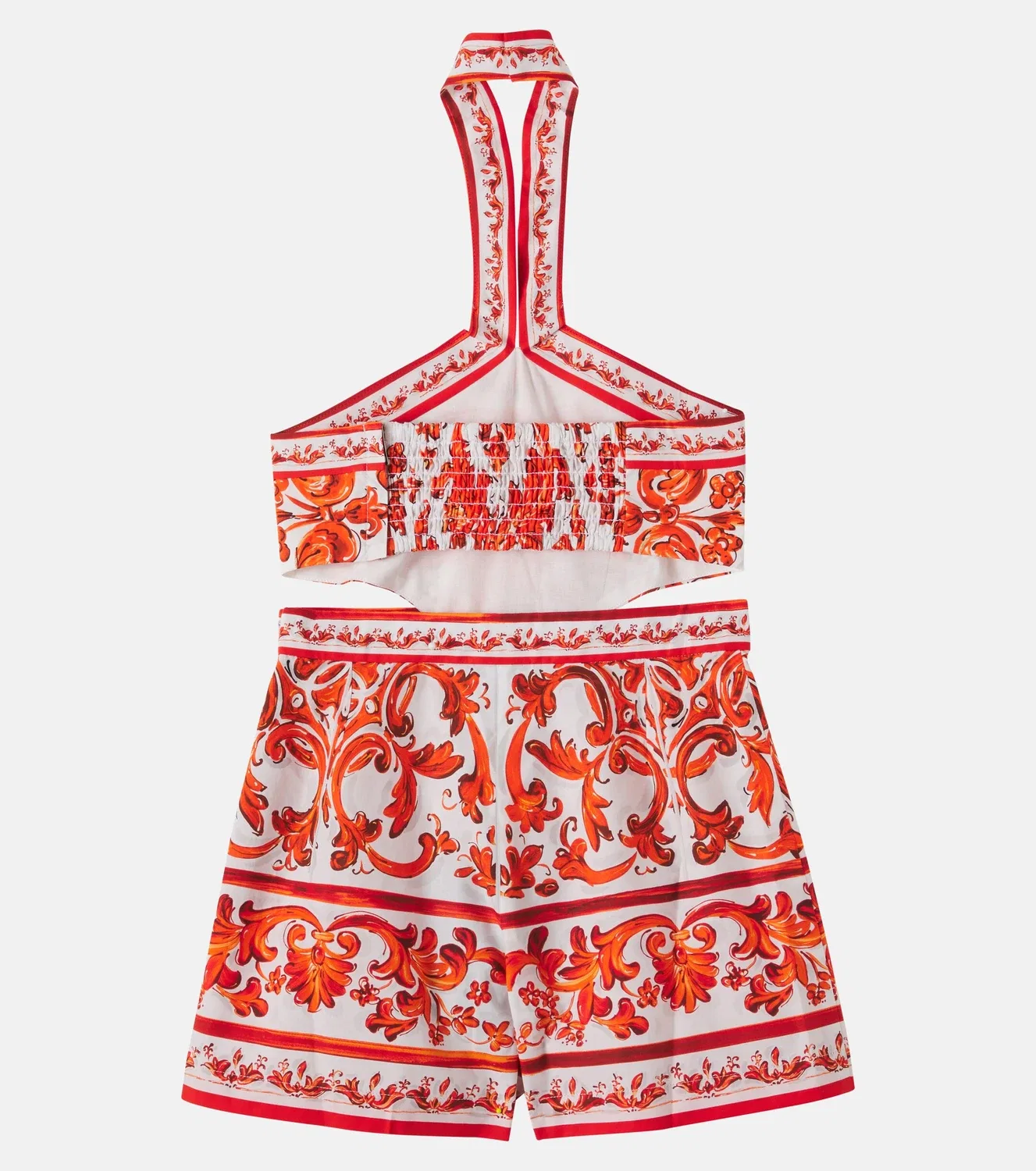 Комбинезон с принтом Dolce&Gabbana Kids, оранжевый — фото 3