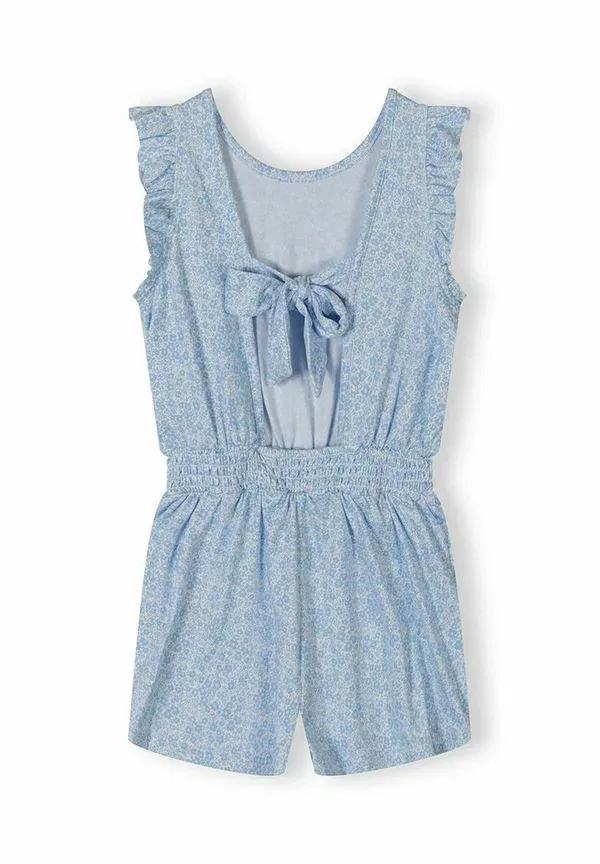 Комбинезон с цветочным принтом Floral short playsuit with elastic wais Minoti, синий — фото 4
