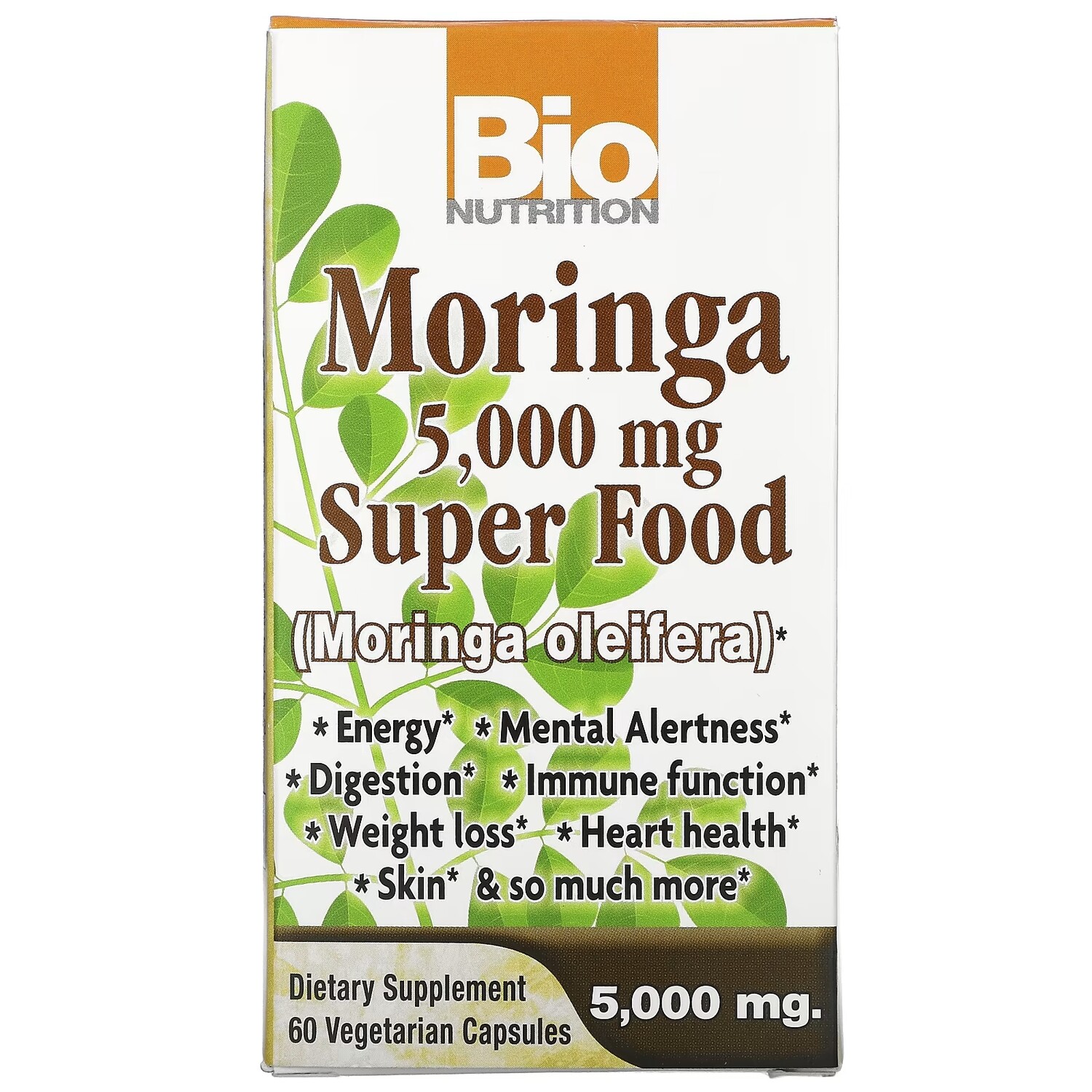 

Bio Nutrition Moringa Super Food 500 мг, 60 растительных капсул