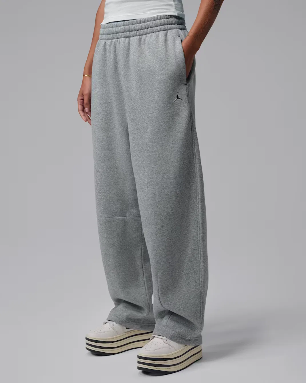 Женские брюки с широкими штанинами Jordan Brooklyn, Dark Grey Heather