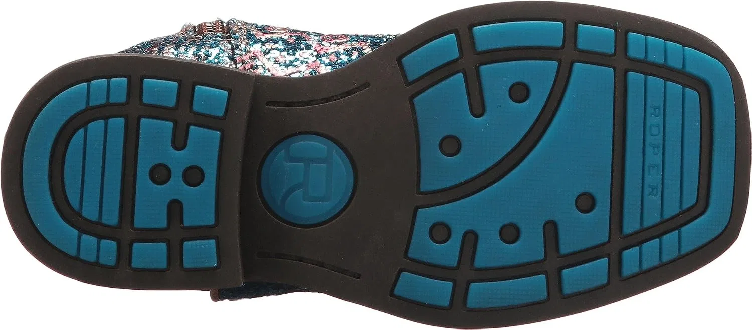 Детские ботинки для девочек с блестками Glitter Aztec Tin Haul, Blue — фото 3