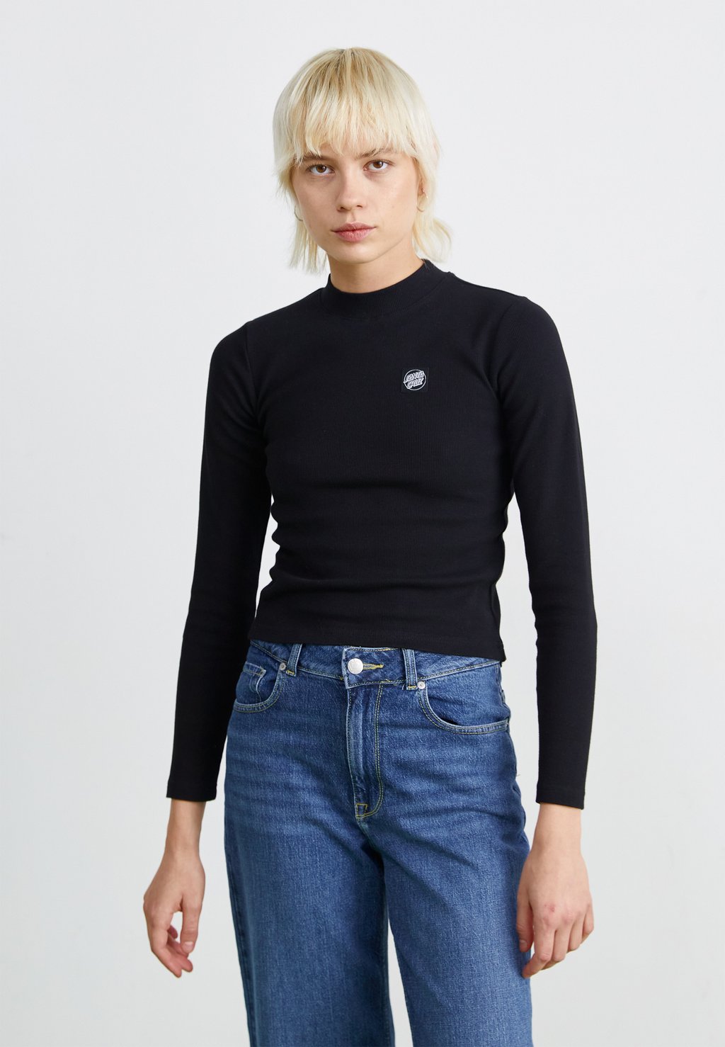 

Топ с длинными рукавами OPUS DOT MOCK NECK Santa Cruz, черный