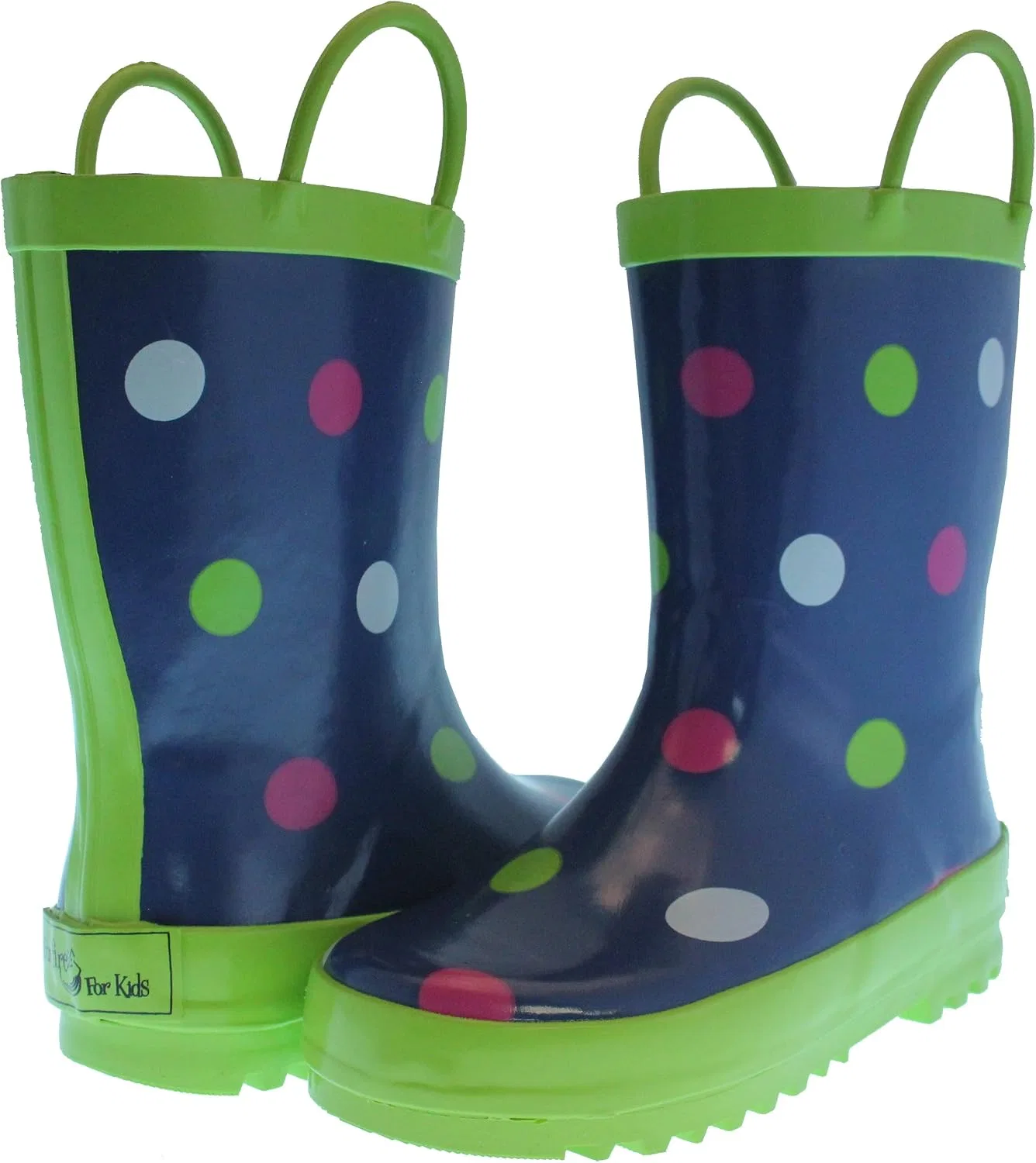 Детские резиновые сапоги для девочек Foxfire, Navy Polka Dots