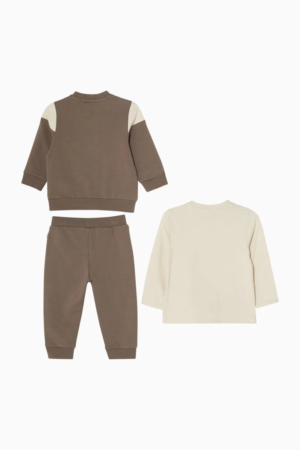 Комплект спортивный с логотипом в подарок из хлопка BOSS Kidswear, серый — фото 3