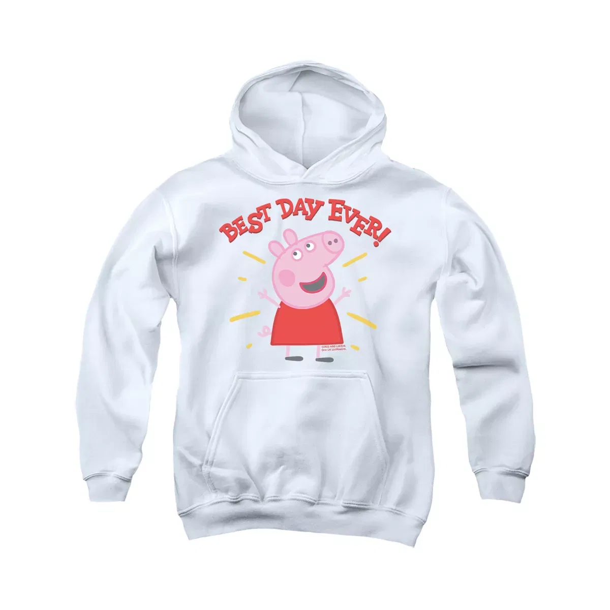 Детская худи с принтом Peppa Pig Best Day Ever, Peppa Pig, White