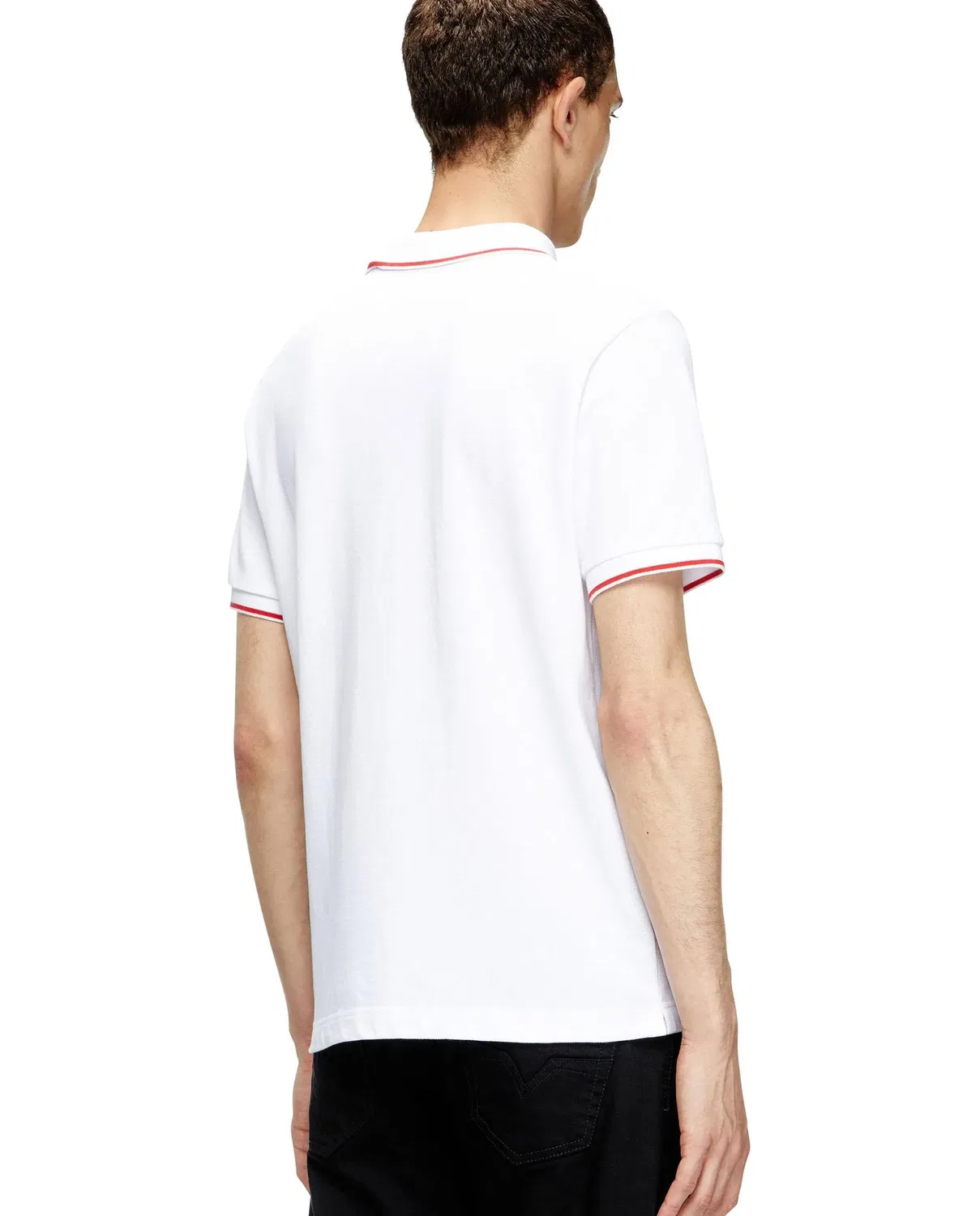 Мужское поло с коротким рукавом Diesel, Blanco — фото 2