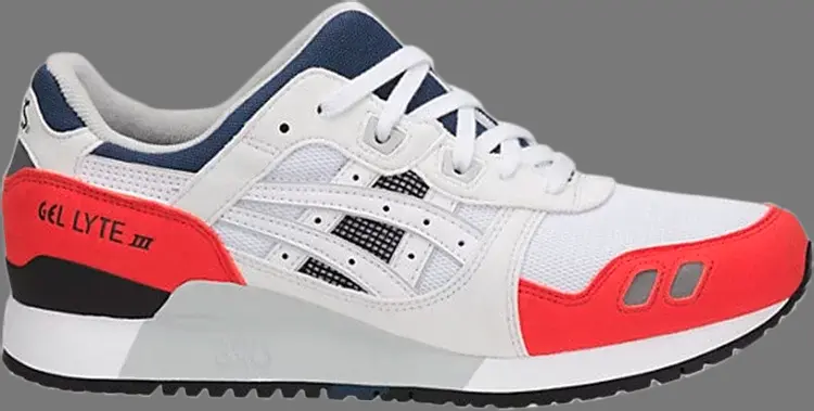 

Кроссовки gel lyte 3 'white orange blue' Asics, белый