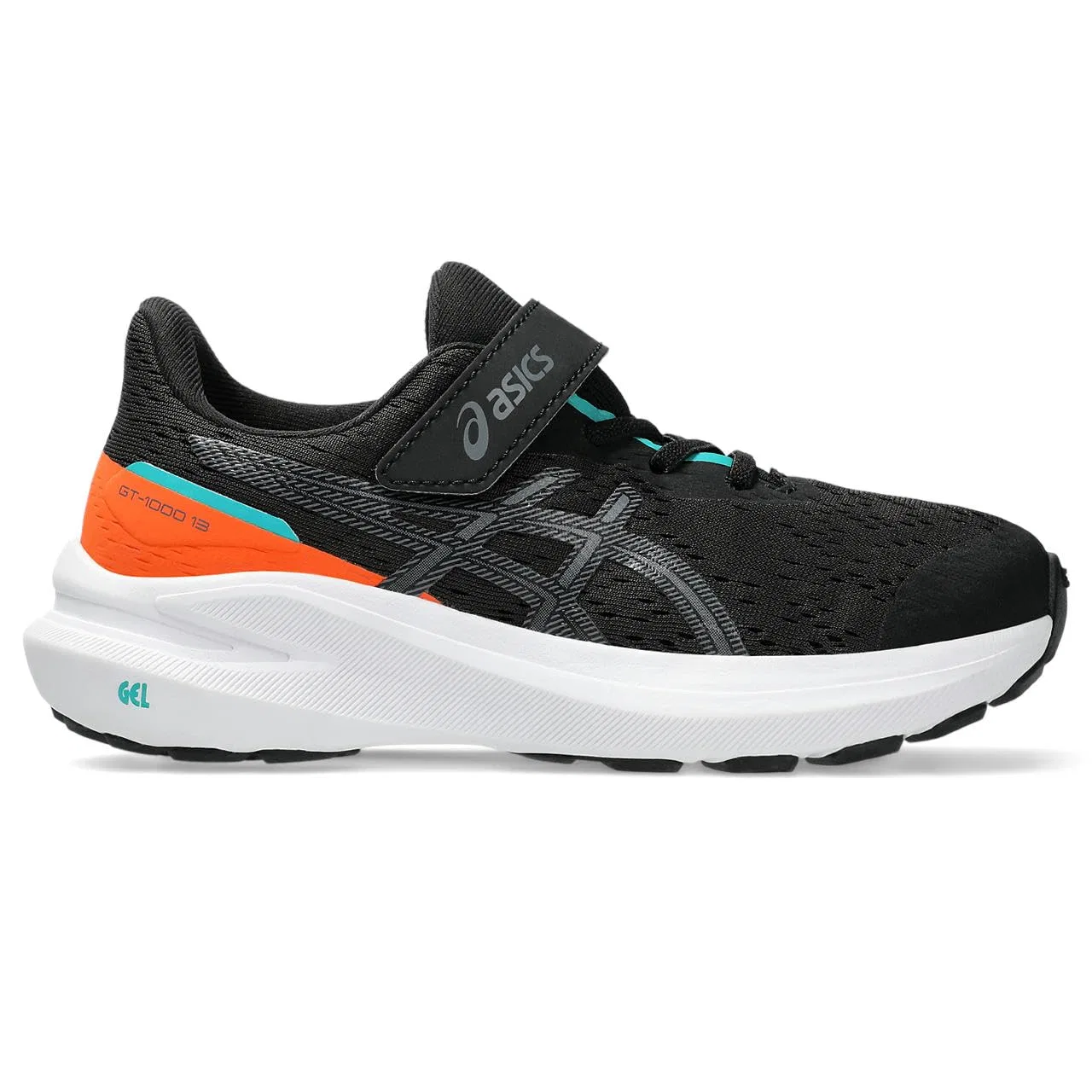 Детские кроссовки для мальчиков с амортизацией Gt-1000 13 PS ASICS, Black Carbon — фото 3
