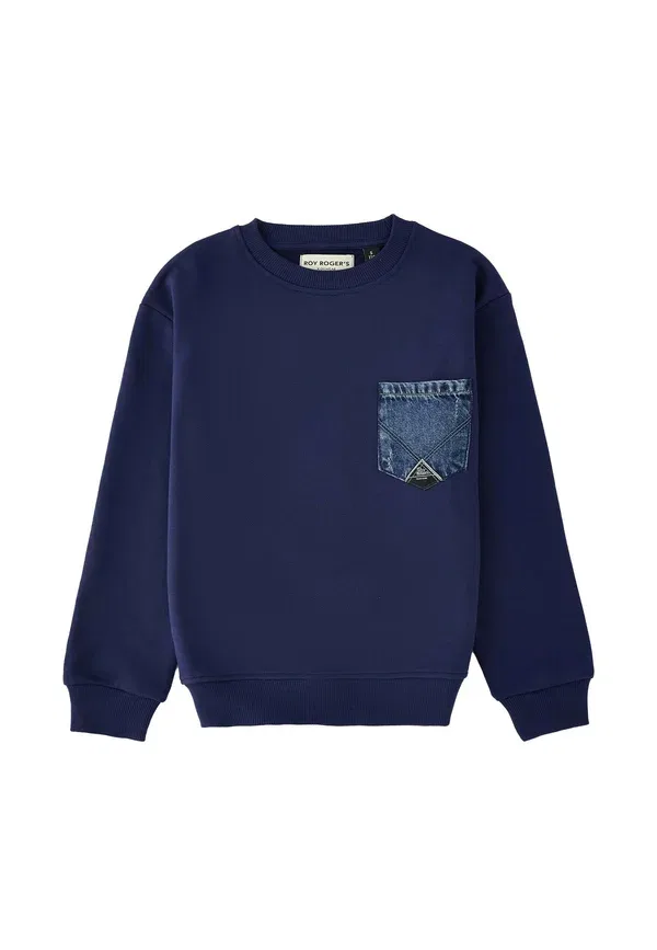 Свитшот с нагрудным карманом Sweatshirt Roy Rogers, темно-синий
