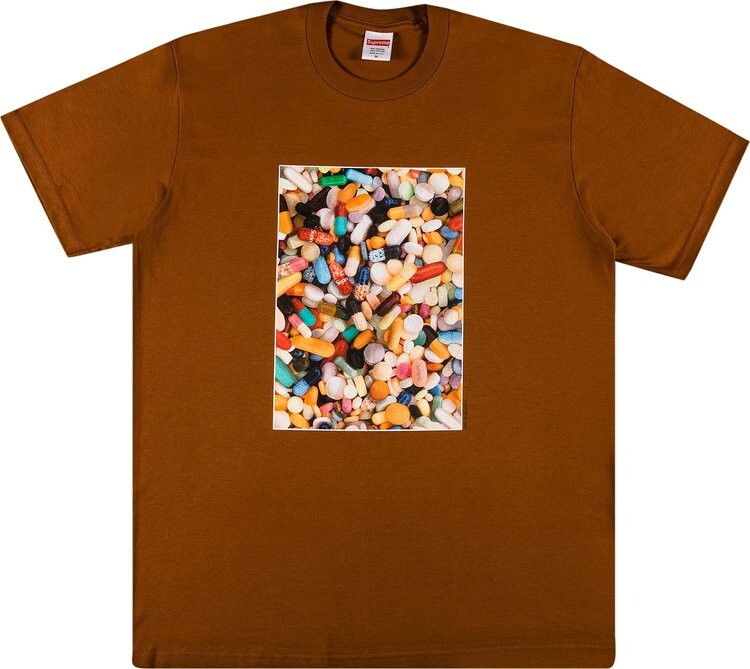 

Футболка Supreme Pills Tee 'Brown', коричневый