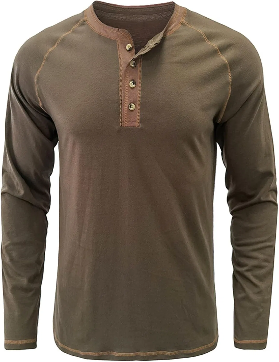 Мужская легкая толстовка slim fit с четвертью пуговиц, Green — фото 4