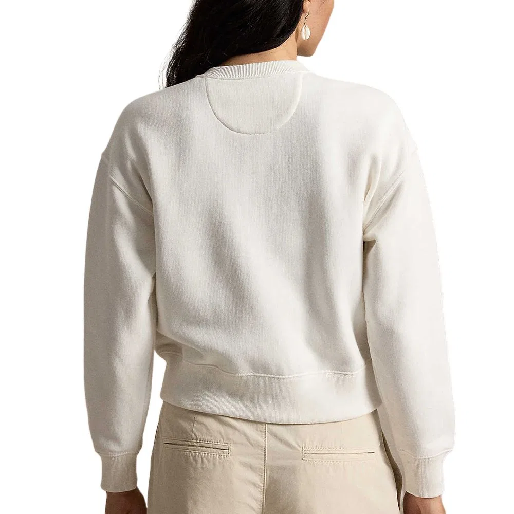 Женская бейсбольная куртка Polo Ralph Lauren, Washed White — фото 4