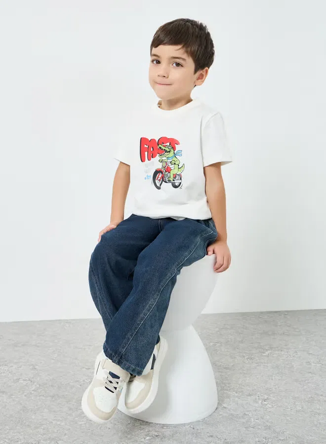 Styli Джинсы прямые хлопковые для мальчиков, темно-синий — фото 2