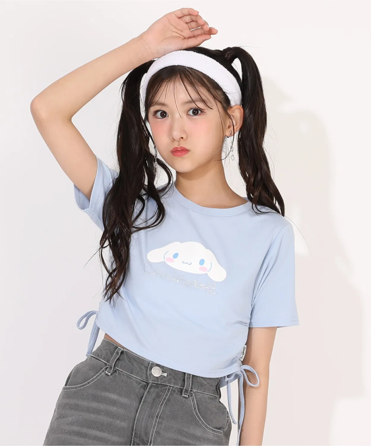Детская футболка с принтом Sanrio PINKHUNT, Черный