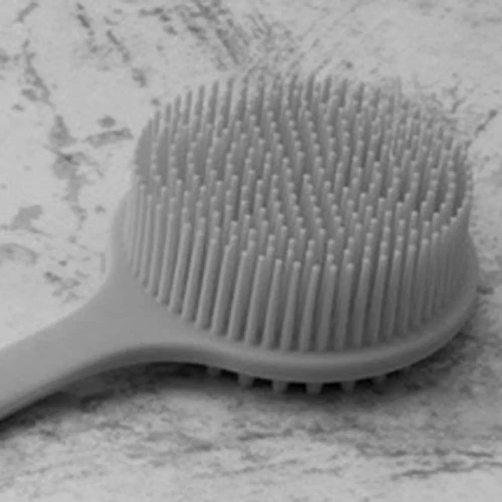 Щетка для тела с длинной ручкой, Silicone, CLQ, Grey — фото 3