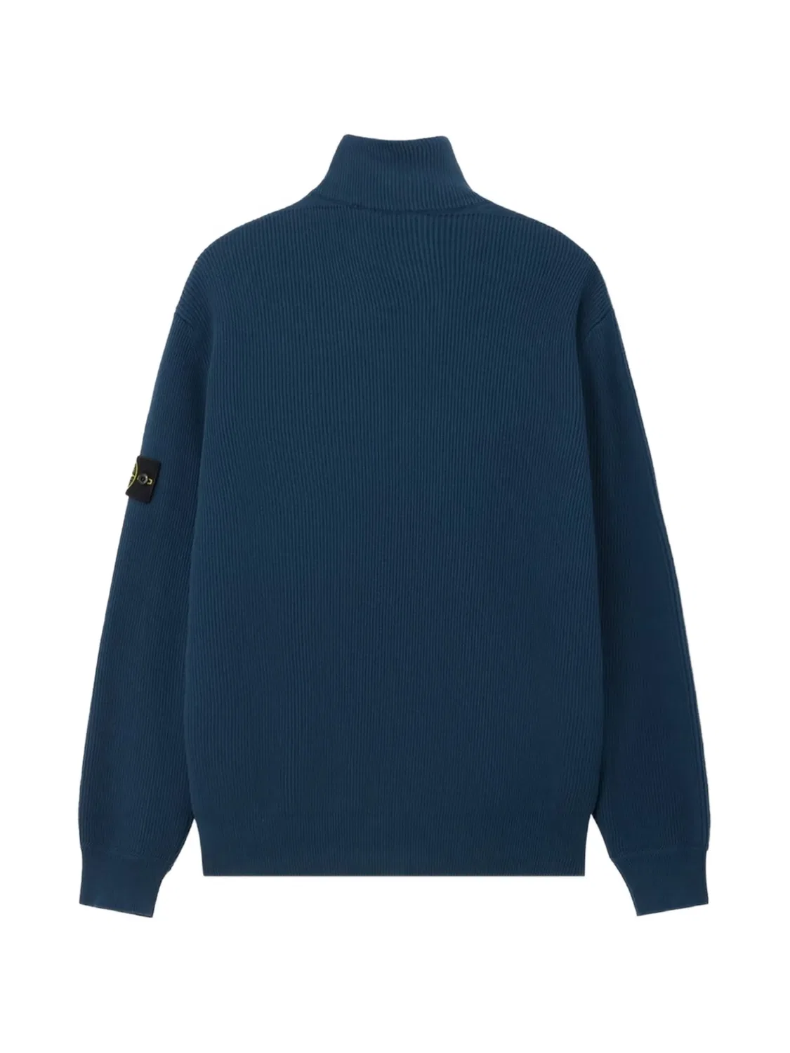 Stone Island Кардиган в рубчик с нашивкой-логотипом, синий — фото 2