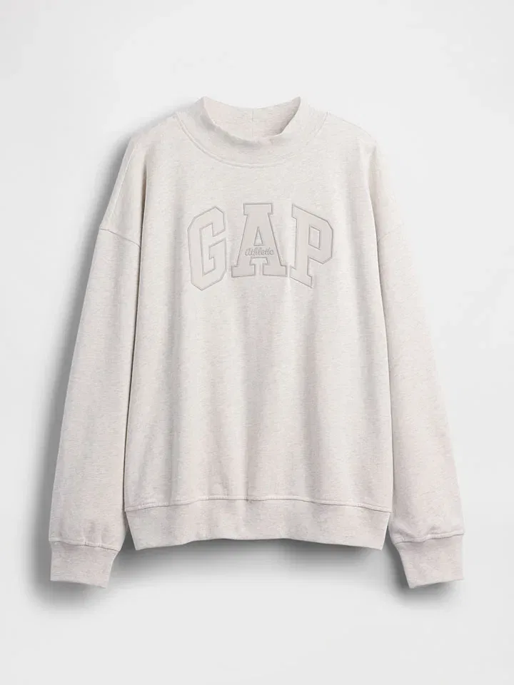 Женский свободный свитшот с воротником-стойкой GAP, Gray — фото 3
