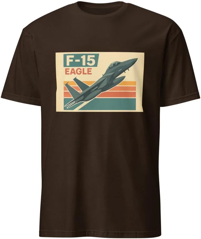 Футболка с принтом F-15 Eagle, Dark Chocolate