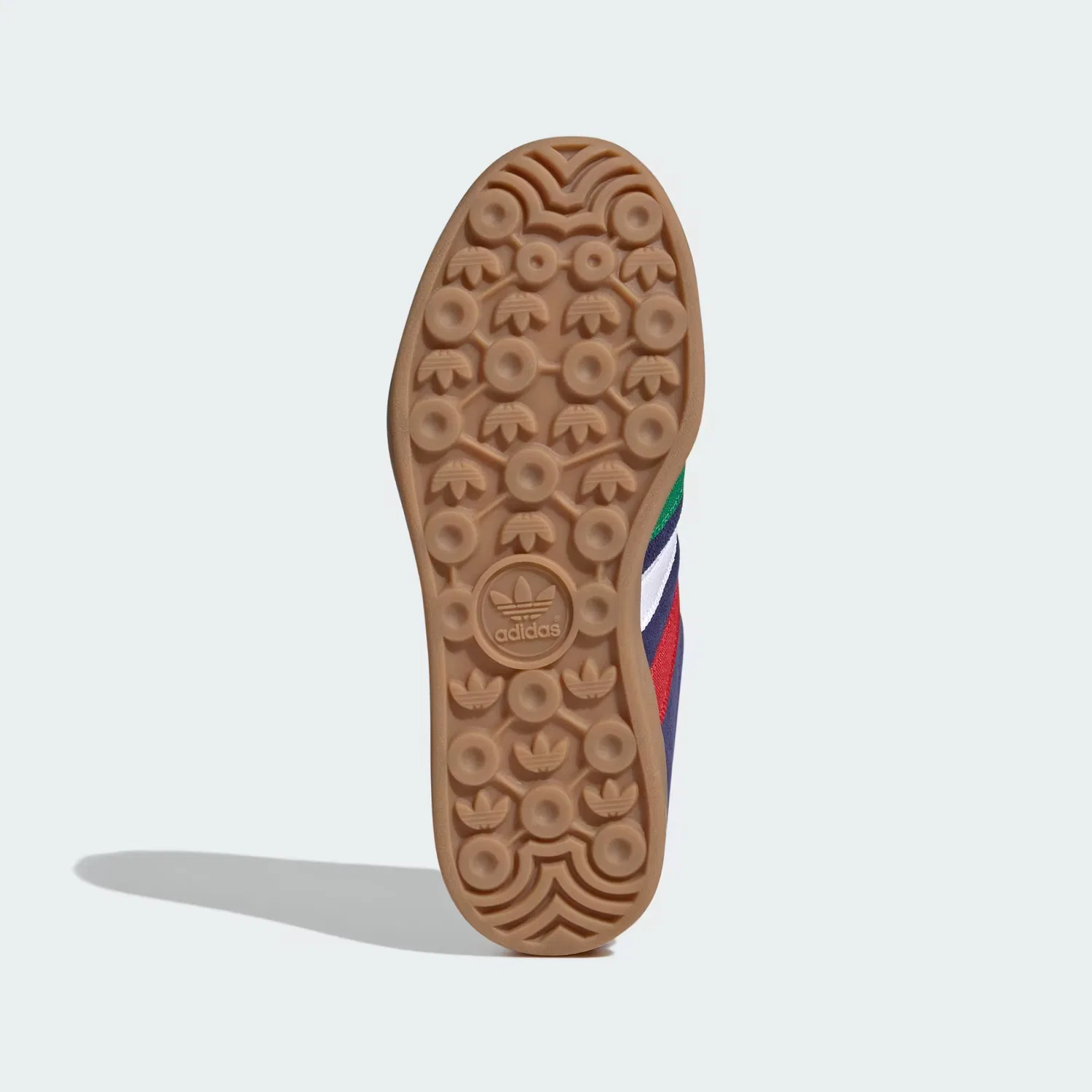 Детские кроссовки с полупрозрачной каучуковой подошвой Gazelle Indoor Adidas Originals, темно-синий/зеленый/алый — фото 3