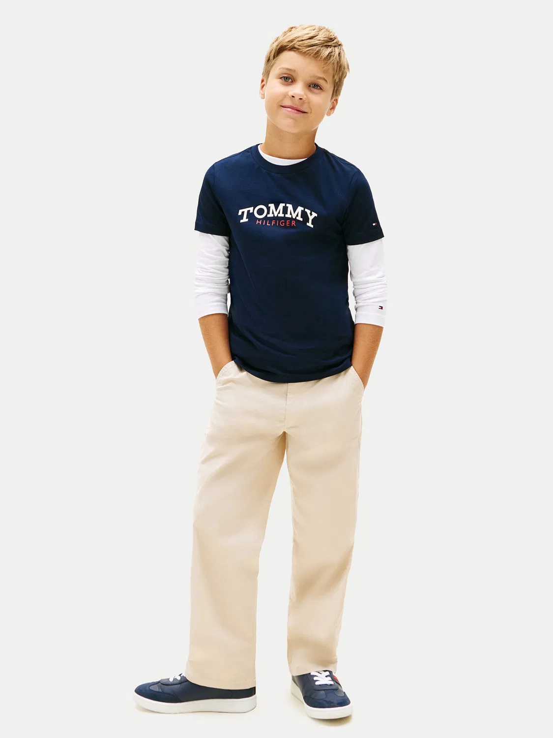 Футболка стандартного кроя для мальчика Tommy Hilfiger, темно-синий — фото 2