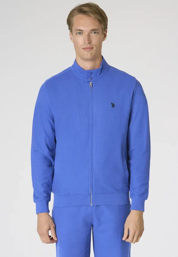 Худи на молнии из хлопка Zip-up sweatshirt U.S. Polo Assn., Blu, синий