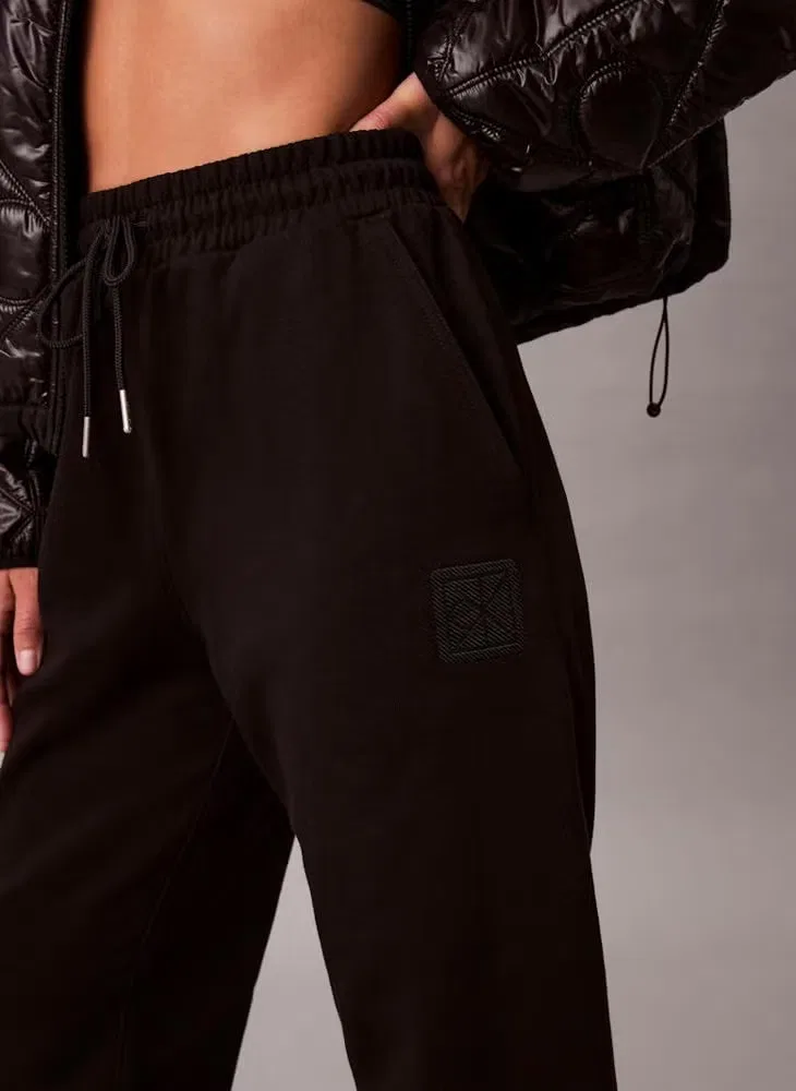 Штаны спортивные с логотипом на кулиске, Calvin Klein, черный — фото 4