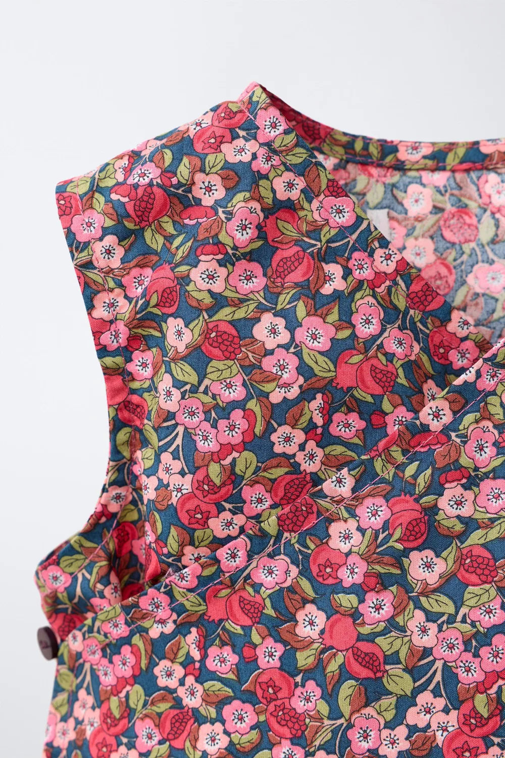 Комбинезон с цветочным принтом, изготовленный из ткани Liberty. ZARA, Pink — фото 3