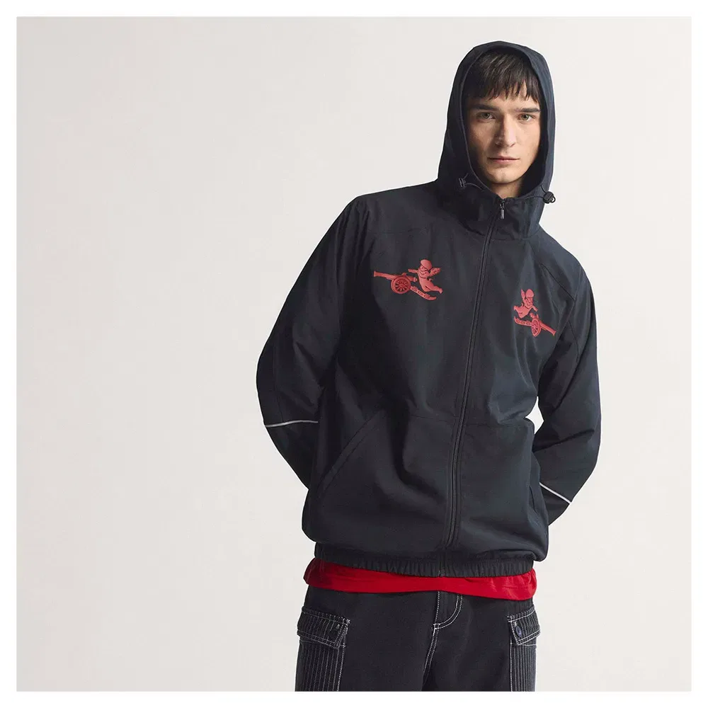 Мужская куртка с принтом Arsenal FC Places+Faces Adidas, Black