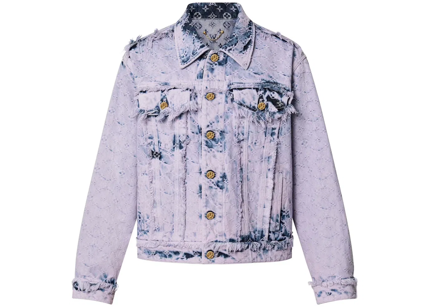 Мужская джинсовая куртка с бахромой Monogram Boyhood Louis Vuitton, Lavender